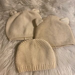 Baby gap soft knit hats bundle